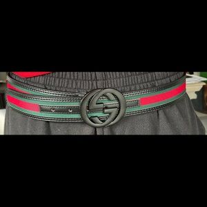 Mens belt Gucci red green size 44